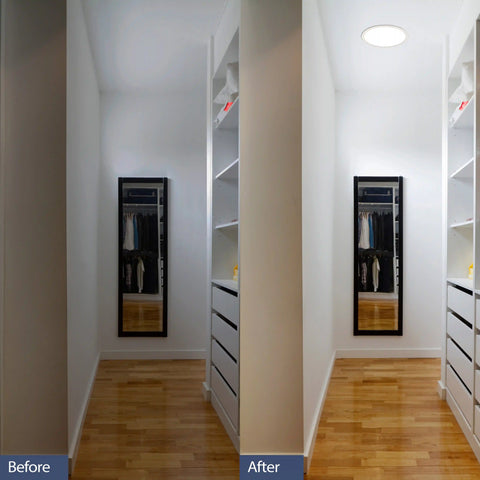 170mm Round Light Before After