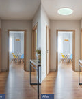 600mm Round Hallway Before After