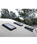 Custom-made flashing tray for roof window installation on Australian metal roof