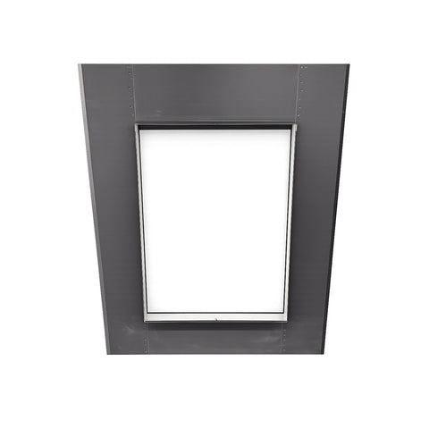 Custom-made flashing tray for roof window installation on Australian metal roof