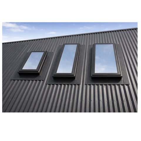 Custom-made flashing tray for roof window installation on Australian metal roof