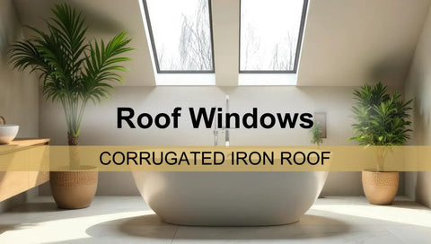 Electric opening roof windows bringing natural light into a modern Australian home installed on corrugated iron roof