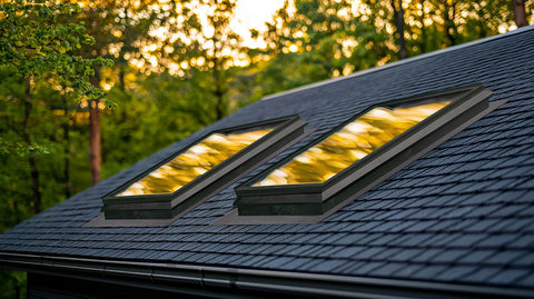 Electric Opening Roof Windows Installed on tile roof 