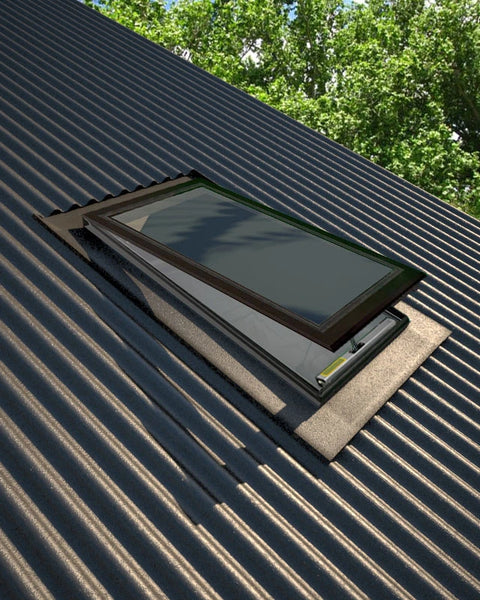 SS Electric Opening Roof Windows on Corrugated Roof